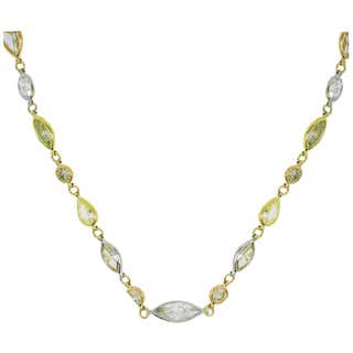 Multi Shape Diamond Necklace For Sale at 1stDibs