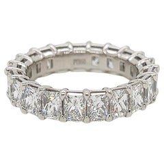 5.13 Total Carat Shared Prong Diamond Eternity Band in Platinum