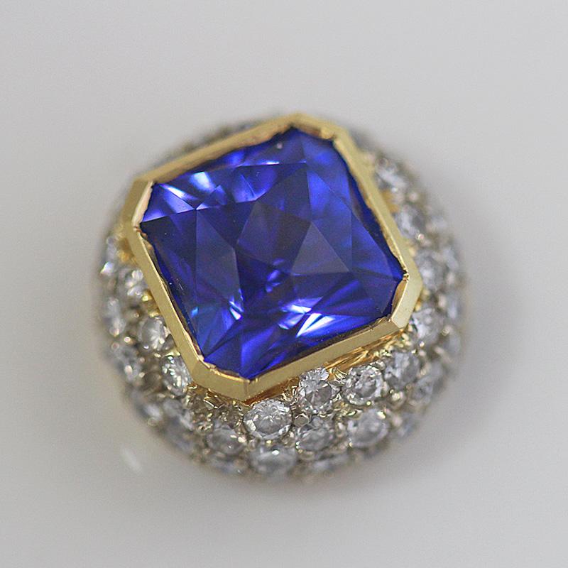B8511001
Ring may have to be made to order depending on finger size , please allow 3 to 6 weeks but if you have a sooner delivery date needed let us know and we will see if we can accommodate you.

Stunning 3.77 Carat + Vivid Blueish Purple Cushion