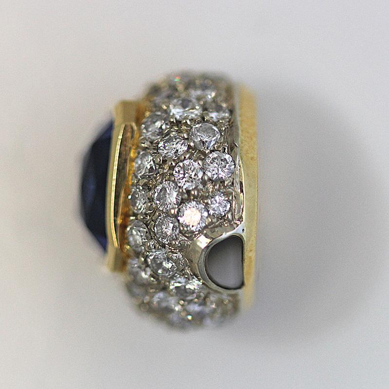 Ciondolo con tanzanite e DIA da 5,14 carati, 18 carati W, anni '90, Ben Dannie In condizioni ottime in vendita a West Hollywood, CA