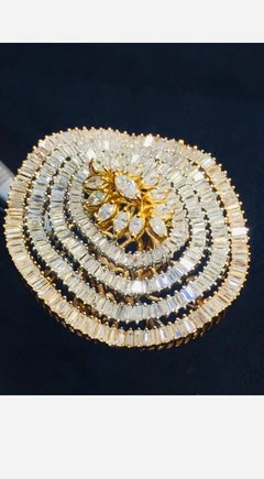 5.14 Carats Natural Diamonds Gold Cocktail Ring