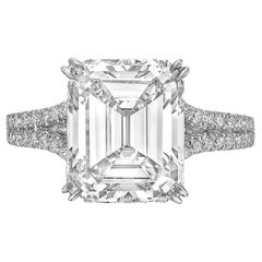 5.14ct Emerald-Cut F-Color VS1-Clarity Diamond Ring