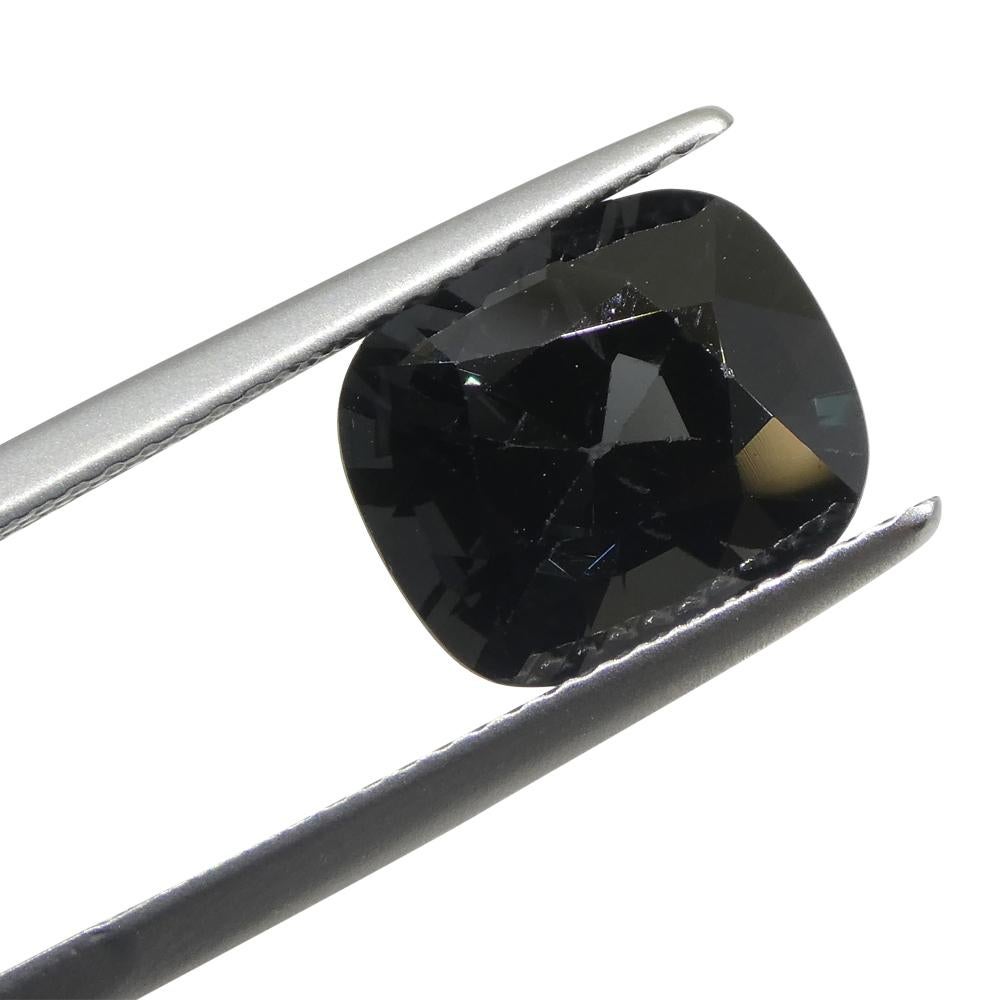 5.14ct Spinello grigio rettangolare a cuscino dalla Birmania in vendita 13