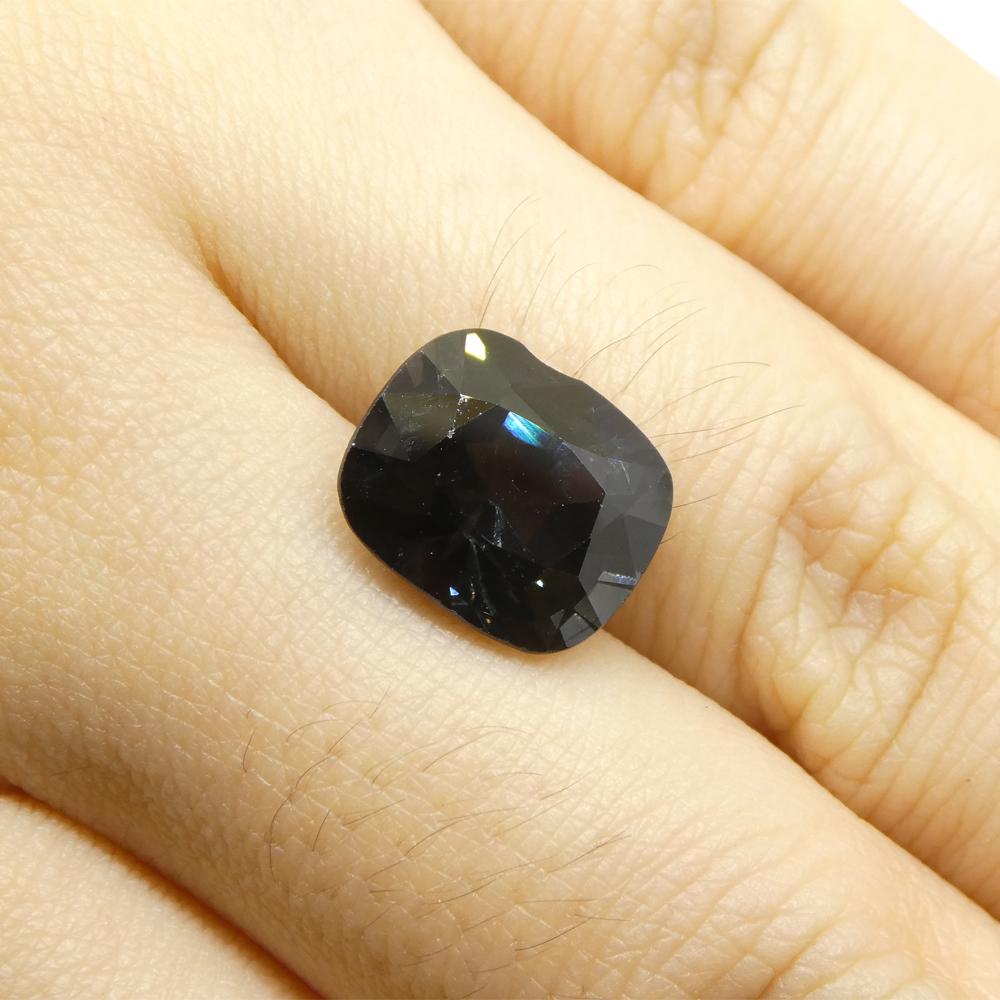 5.14ct Spinello grigio rettangolare a cuscino dalla Birmania in vendita 14