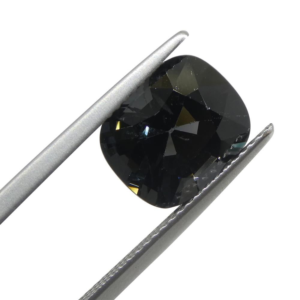5.14ct Spinello grigio rettangolare a cuscino dalla Birmania In condizioni Nuovo in vendita a Toronto, Ontario