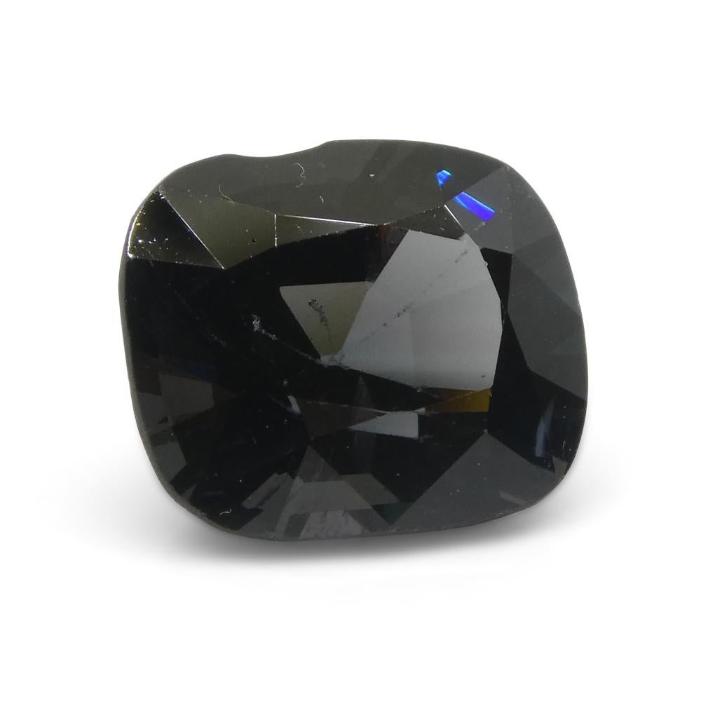 5.14ct Spinello grigio rettangolare a cuscino dalla Birmania in vendita 3