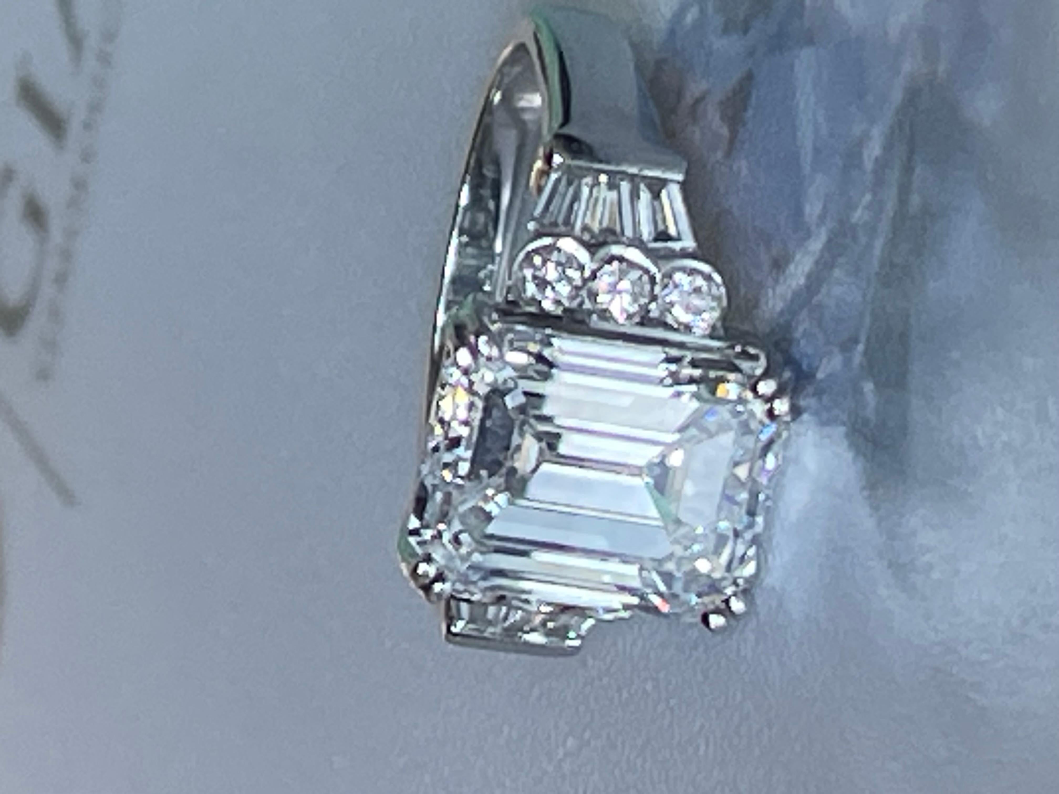 5.15 Carat GIA Emerald Cut Diamond H VVS2 For Sale 1