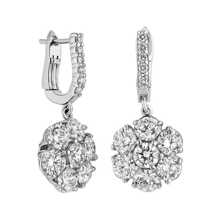 Macy's Diamond Dangle Drop Earrings In 14k White Gold (1, 40% OFF