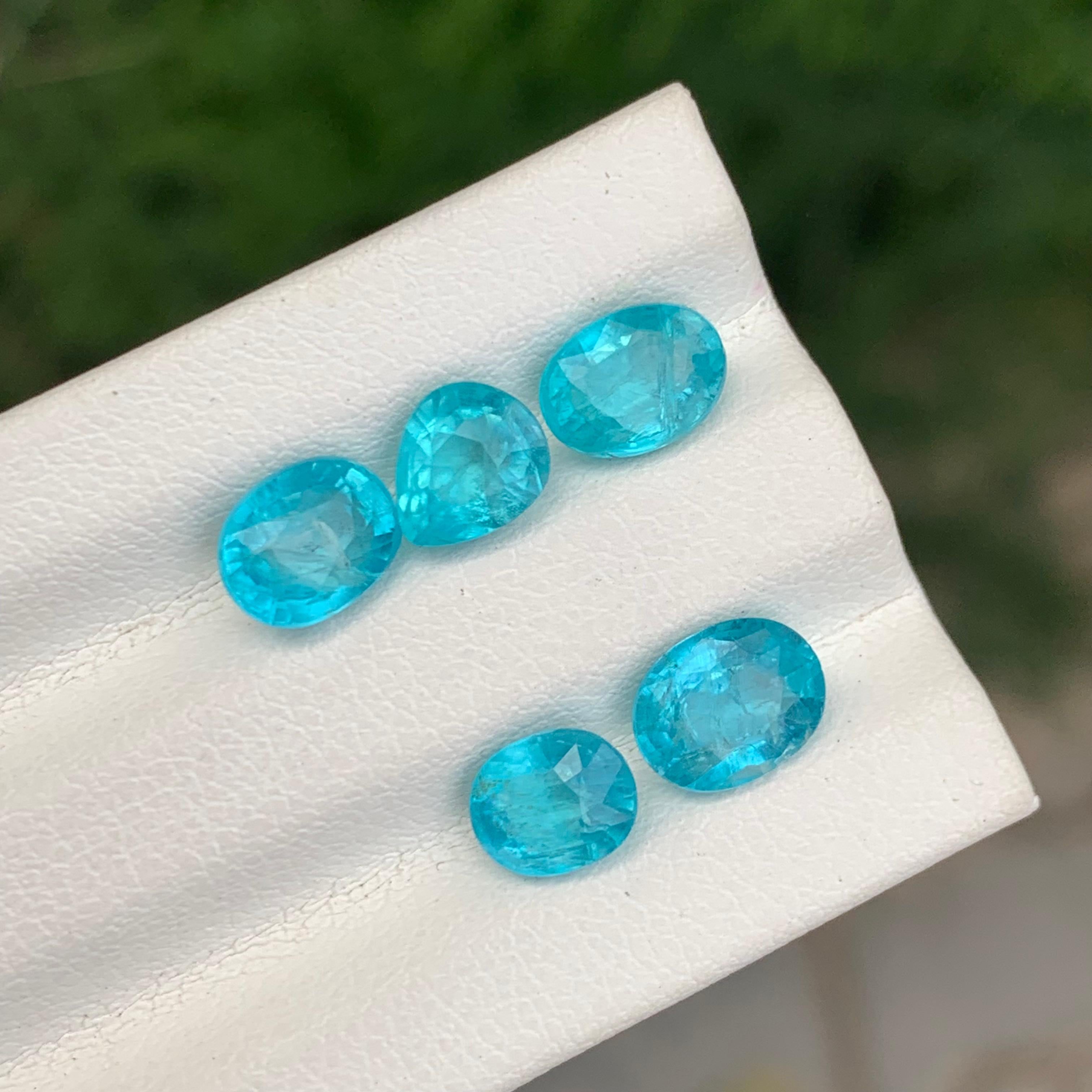 Lotto di apatite naturale sfusa da 5.15 carati per la creazione di gioielli in vendita 3