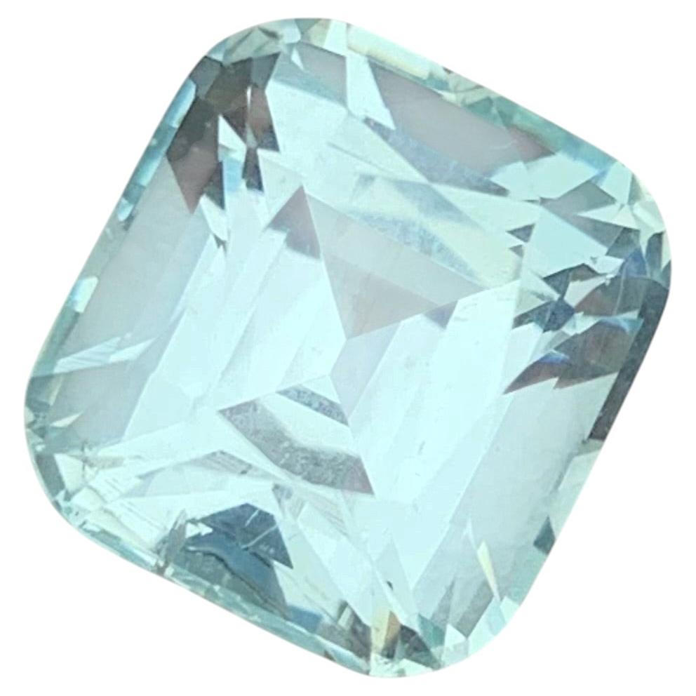 Piedra natural suelta de aguamarina talla cojín de 5.15 quilates