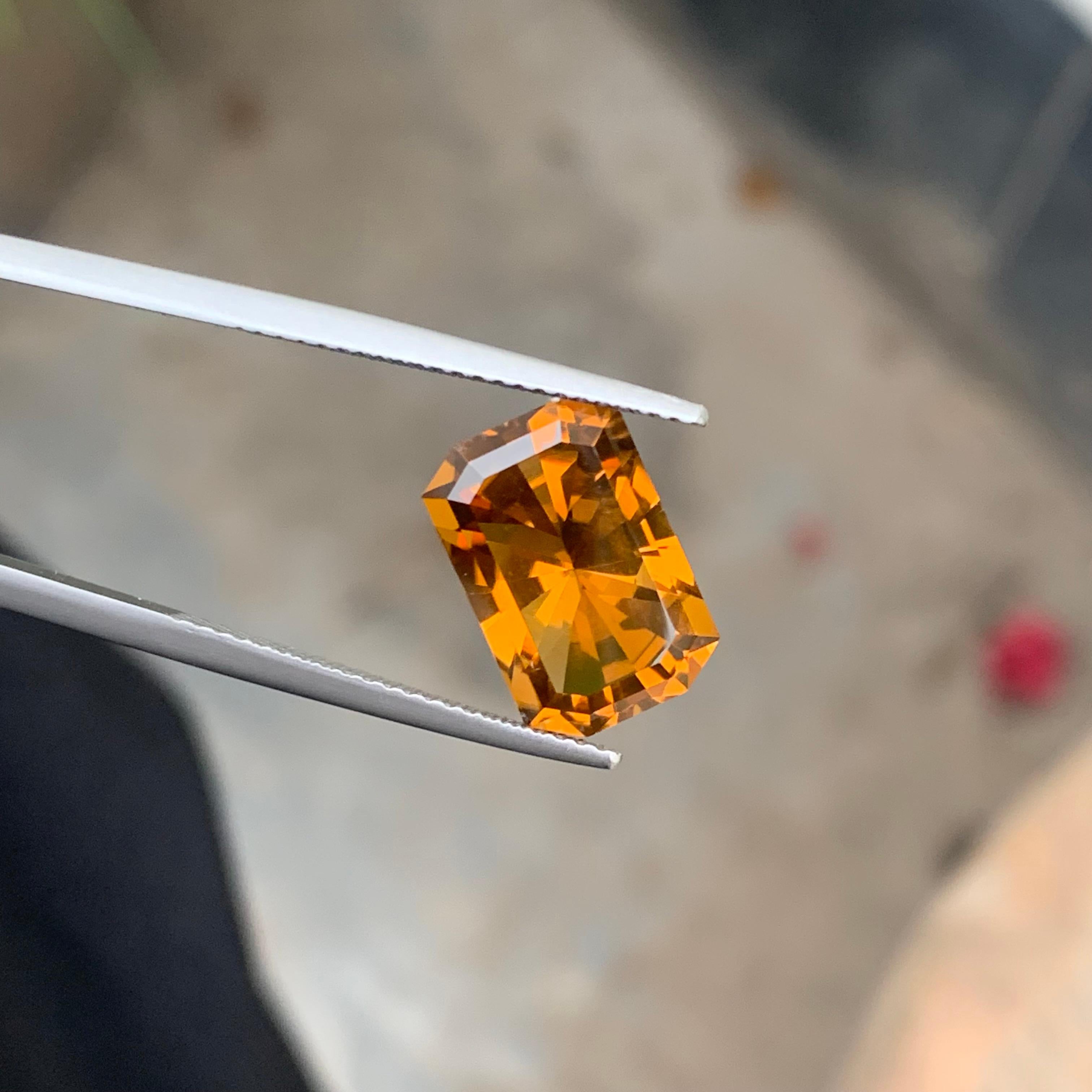 5.15 Carat Natural Loose Fancy Cut Citrine Gemstone Pierre de naissance du mois de novembre en vente 2