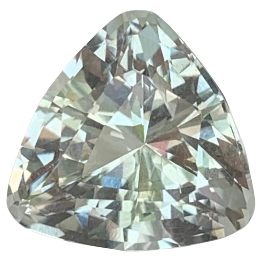 5.15 Carat Natural Loose Green Amethyst / Prasiolite Trillion Shape Gemstone (Améthyste verte en vrac / Prasiolite en forme de trillion)