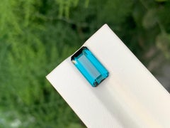 5.15 Carat Natural Loose Indicolite Tourmaline Emerald Shape Gem