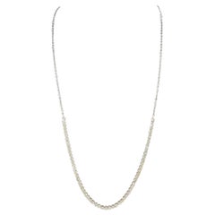 5.15 Carat Natural Round Diamond Mini Tennis Necklace 14 Karat White Gold