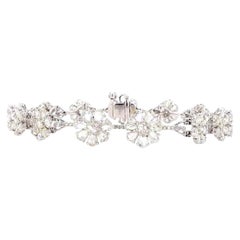 5.15 Carat Rose Cut Diamond Gold Bracelet