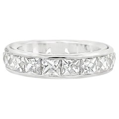 5.15 Carat Round Brilliant Band Brilliant Radiant Elegance Diamond Ring