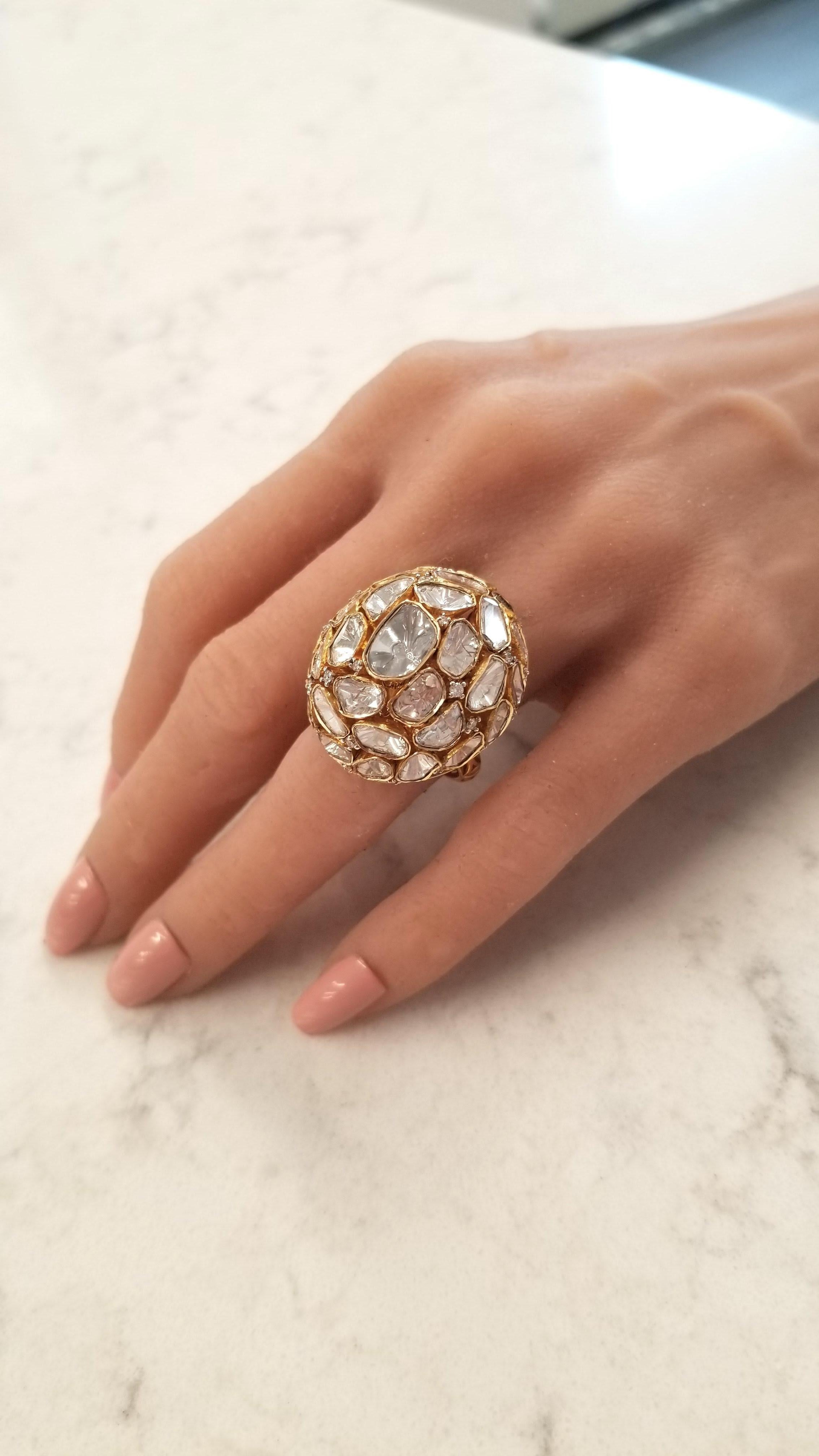 polki diamond ring designs