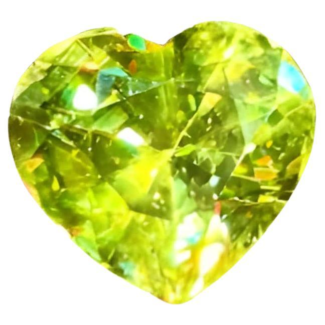 5.15 carats Fine Quality Loose Sphene Stone Heart Shaped Madagascar's Gemstone For Sale
