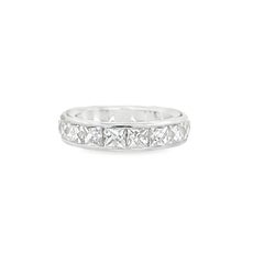 Roman Malakov 5.15 Carats Total French Cut Diamond Eternity Wedding Band Ring