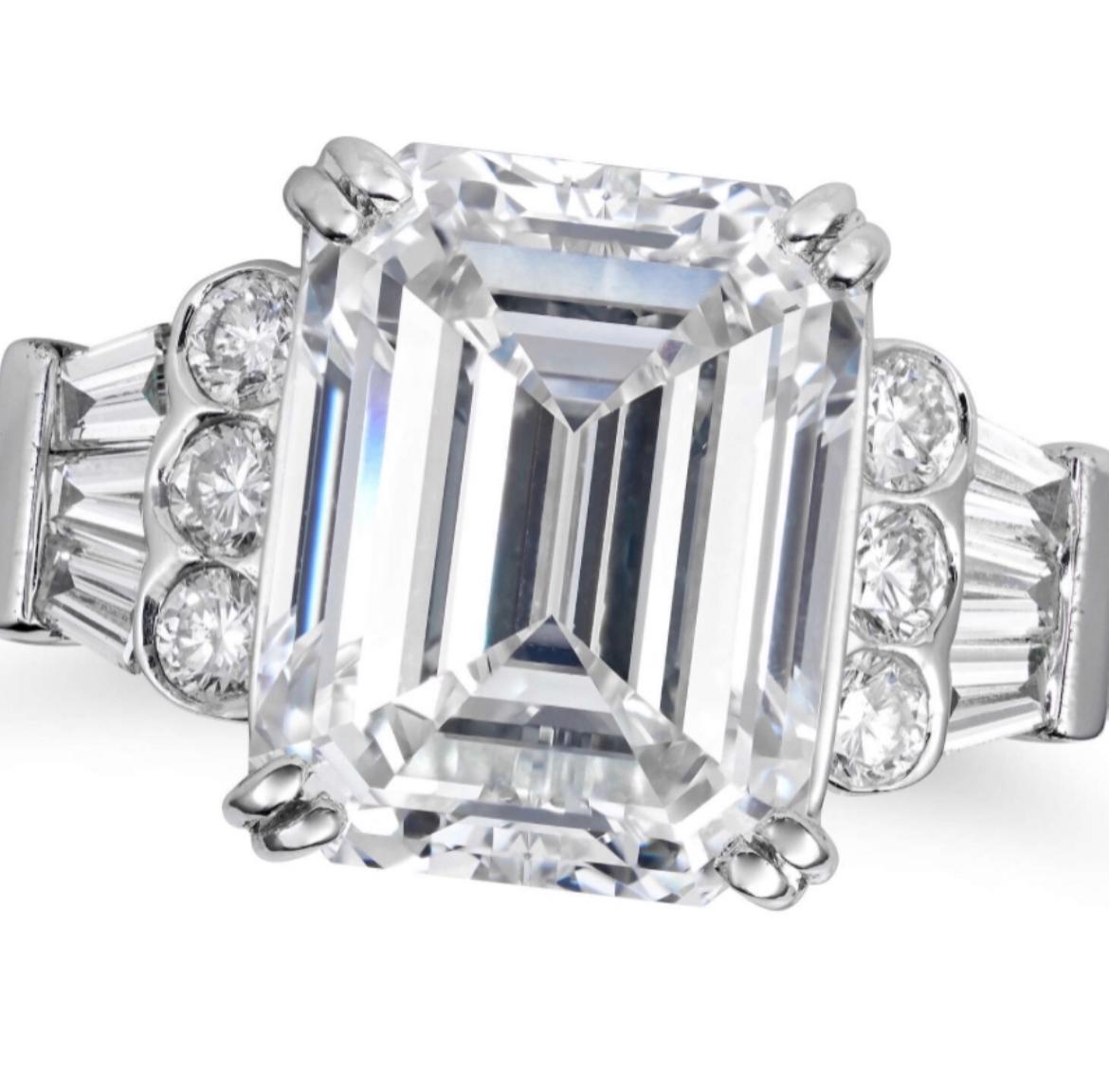 5.15 Carat GIA Emerald Cut Diamond H VVS2 In Excellent Condition For Sale In Glasgow, GB