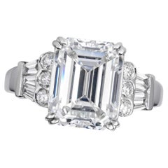 5.15 Carat GIA Emerald Cut Diamond H VVS2