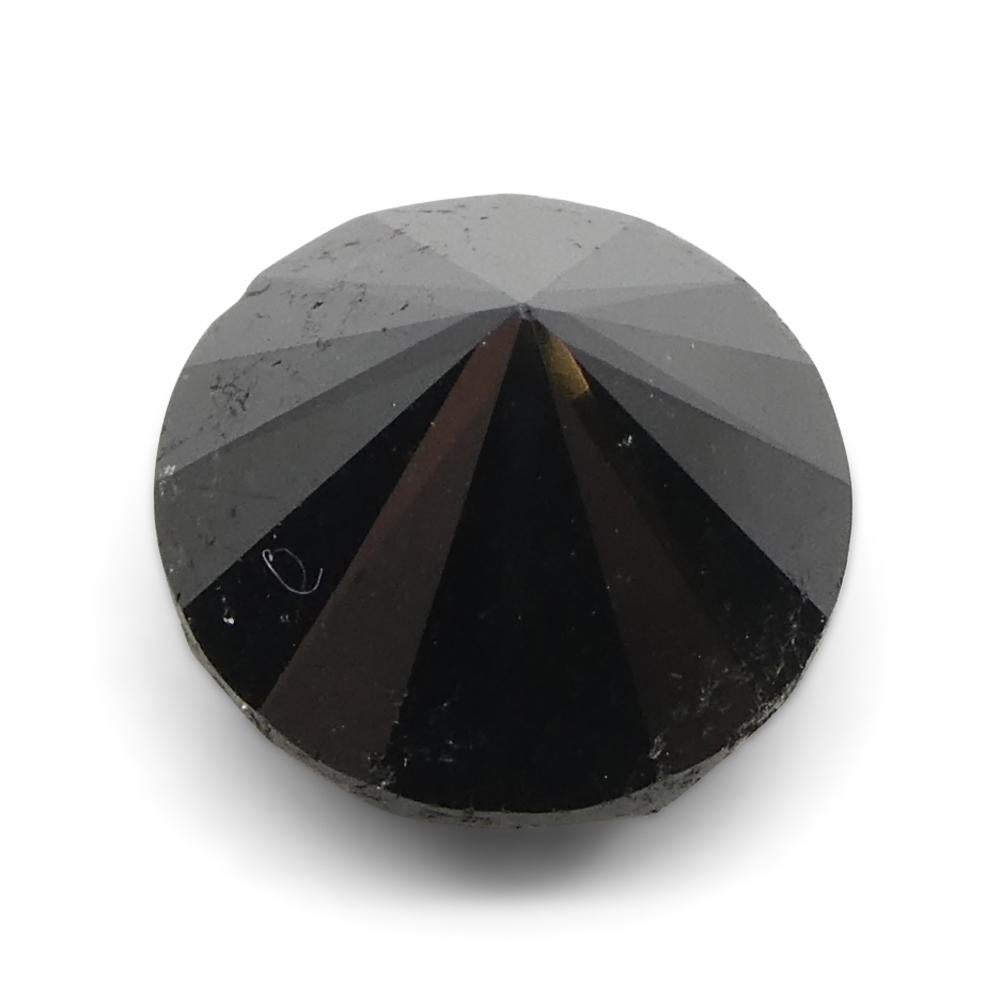 5.15ct Round Brilliant Cut Black Diamond  For Sale 2