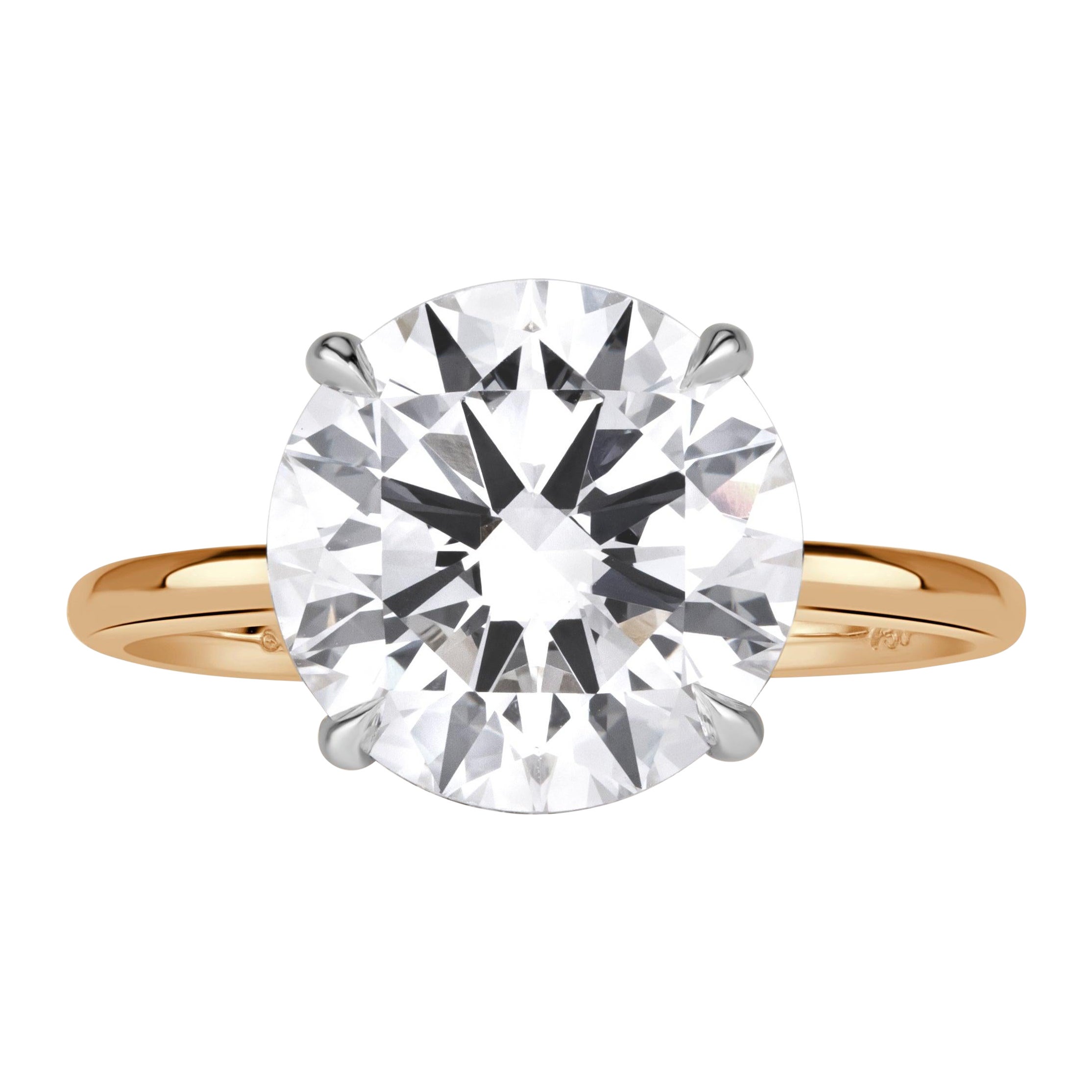 5.15ct Round Brilliant Cut Lab Grown Diamond Engagement Ring
