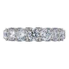 5.15ct Three-Sided Round Brilliant Cut Diamond Ring in 18k White Gold