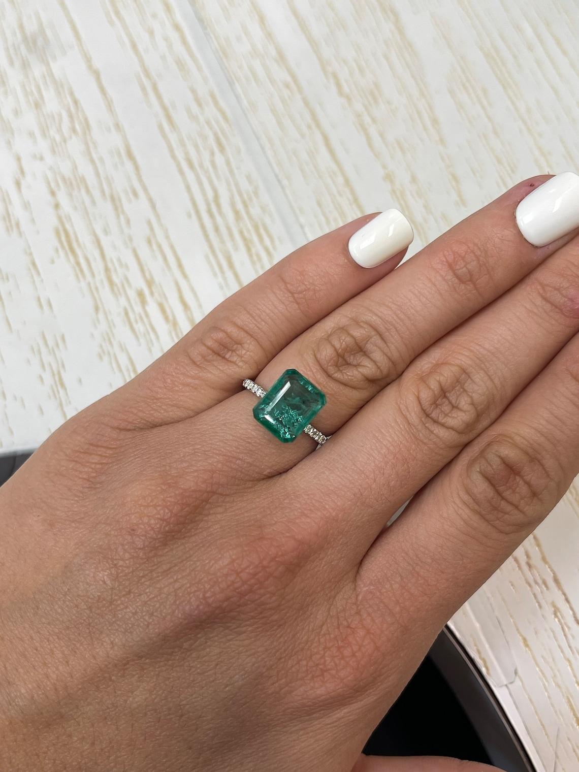 5,16 Karat 11,5x9 bläulich grüner sambischer Smaragd - Smaragdschliff Mai-Geburtsstein Edelstein im Angebot 3