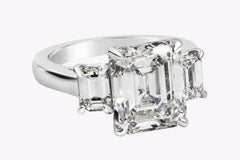 5.16 Carat Emerald Diamond Ring 18K Gold Signature Sophistication