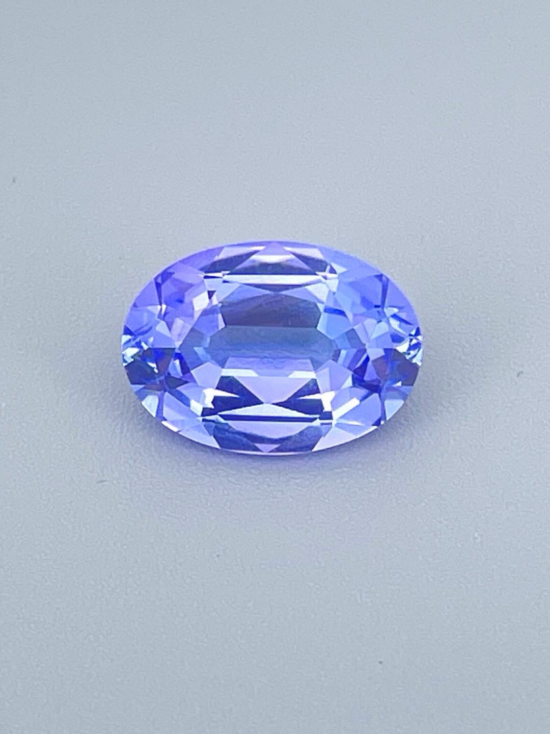 da uomo o donna 5,16 Ct AIG Certified Taglio di precisione non riscaldato Tanzanite zoisite anello pulito in vendita