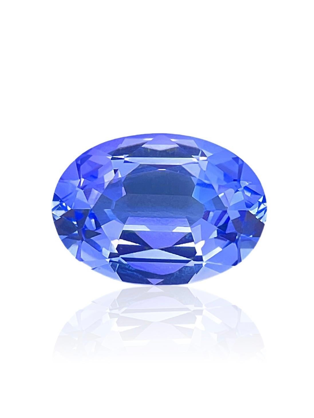 5,16 Ct AIG zertifiziert Präzisionsschliff unerhitzt Tansanit Zoisit Schleife sauber im Angebot 3