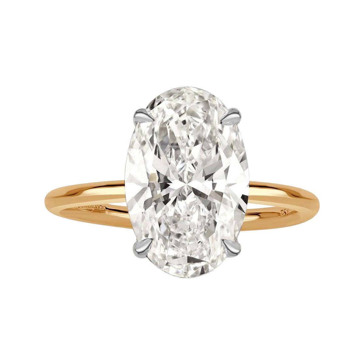 5.16ct Oval Cut Lab Grown Diamond Engagement Ring