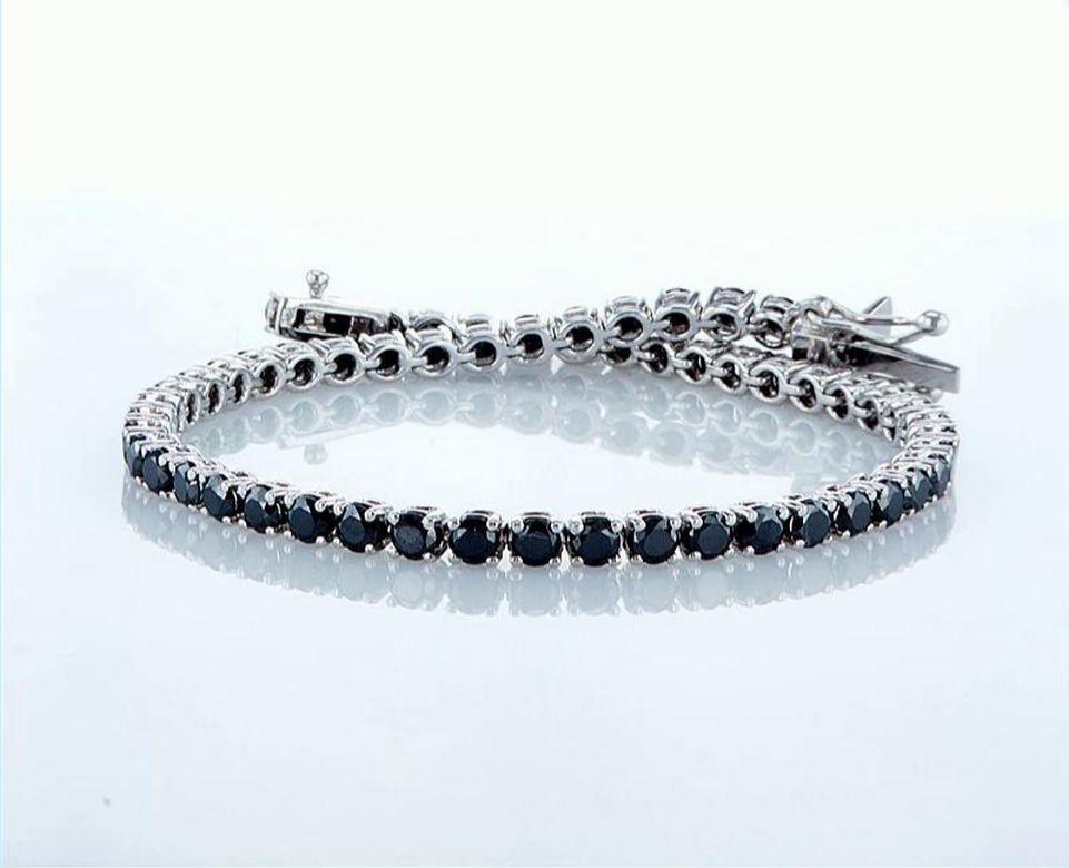 14k store black diamond bracelet
