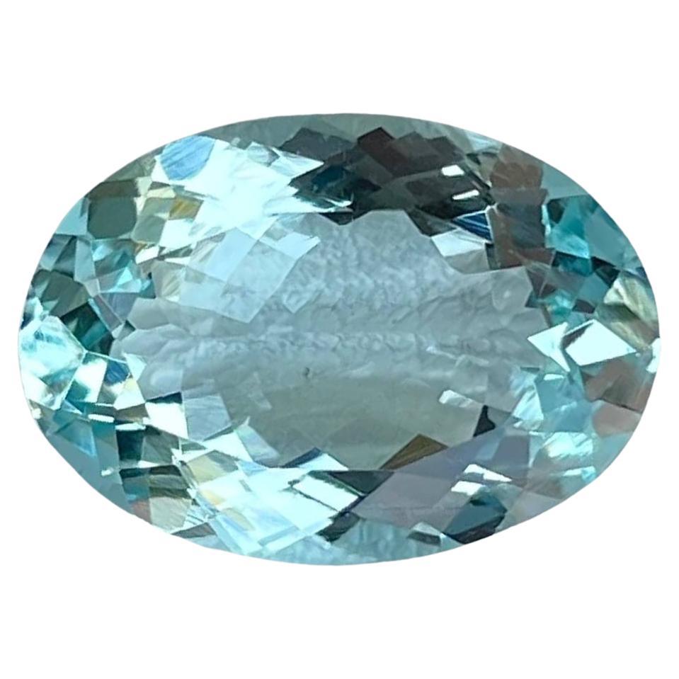 5.17 quilates Piedra Aguamarina Azul Talla Ovalada Piedra Preciosa Africana Natural