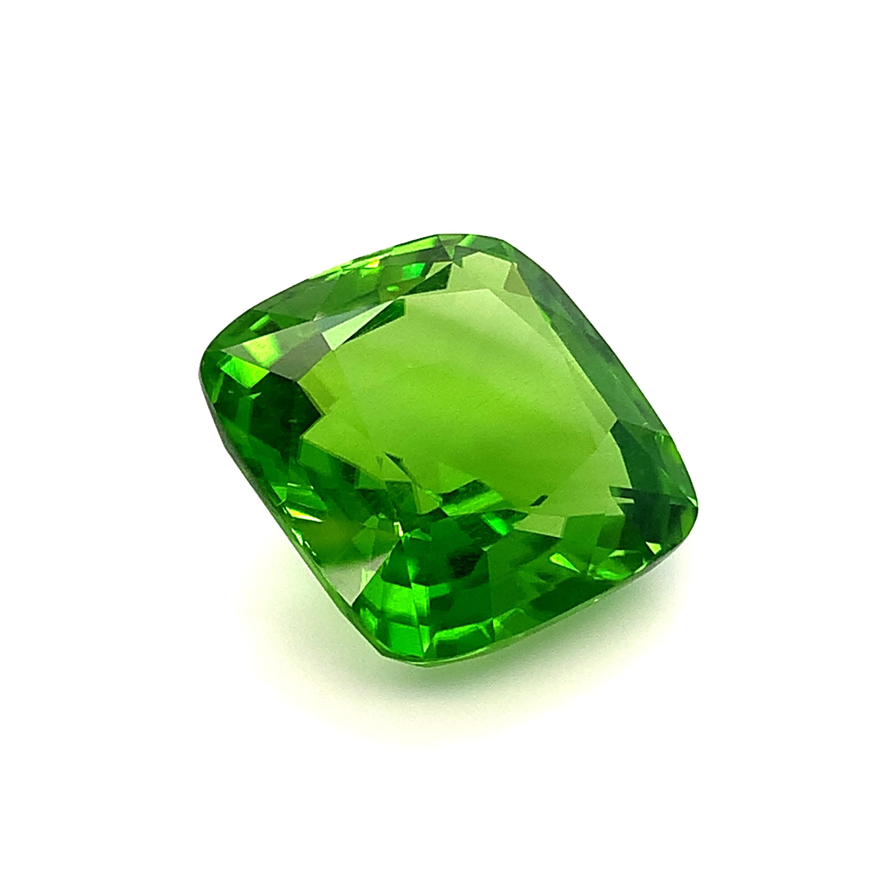 Women's or Men's 51.72 Carat Peridot Cushion, Loose Gemstone, GIA Certified