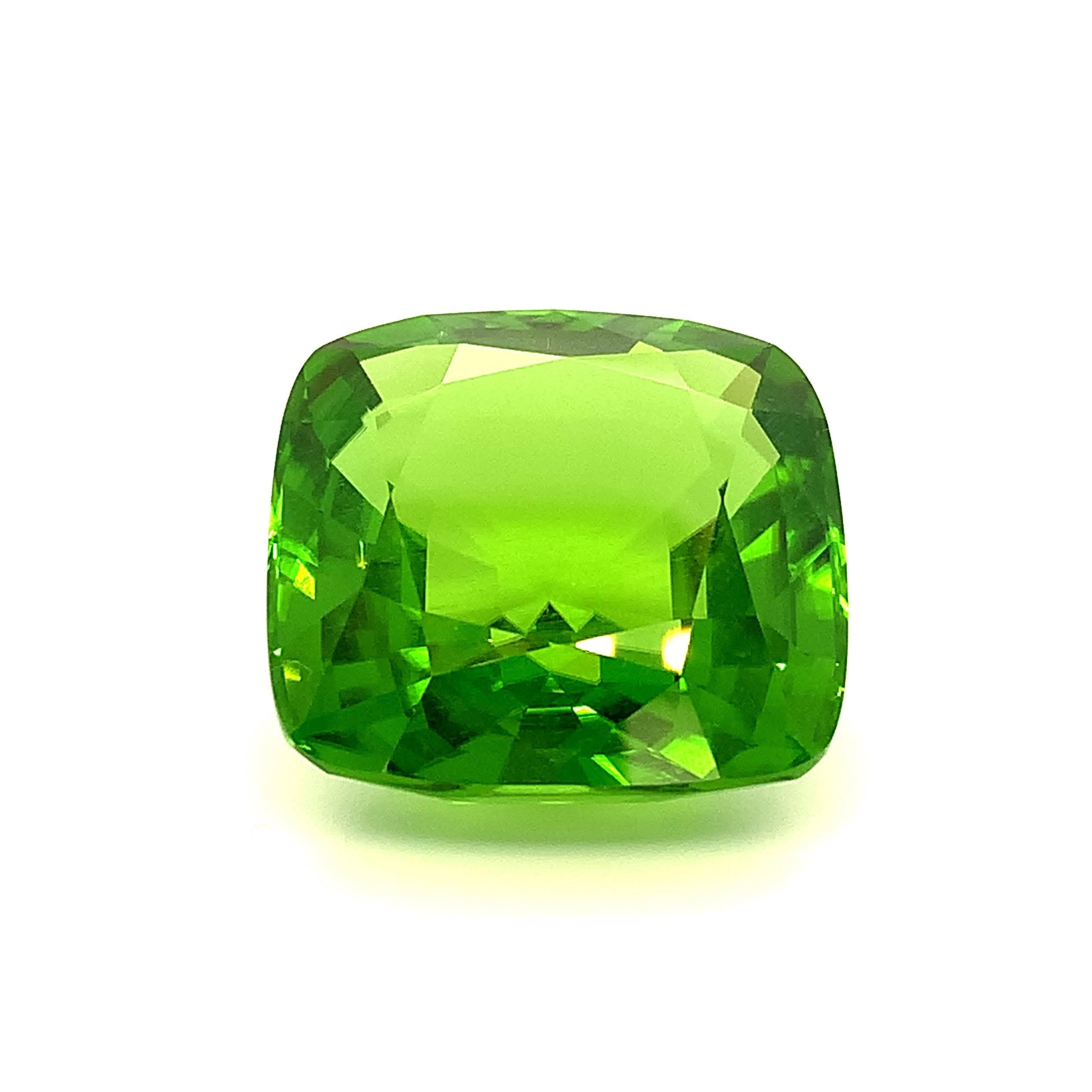 51.72 Carat Peridot Cushion, Loose Gemstone, GIA Certified 5