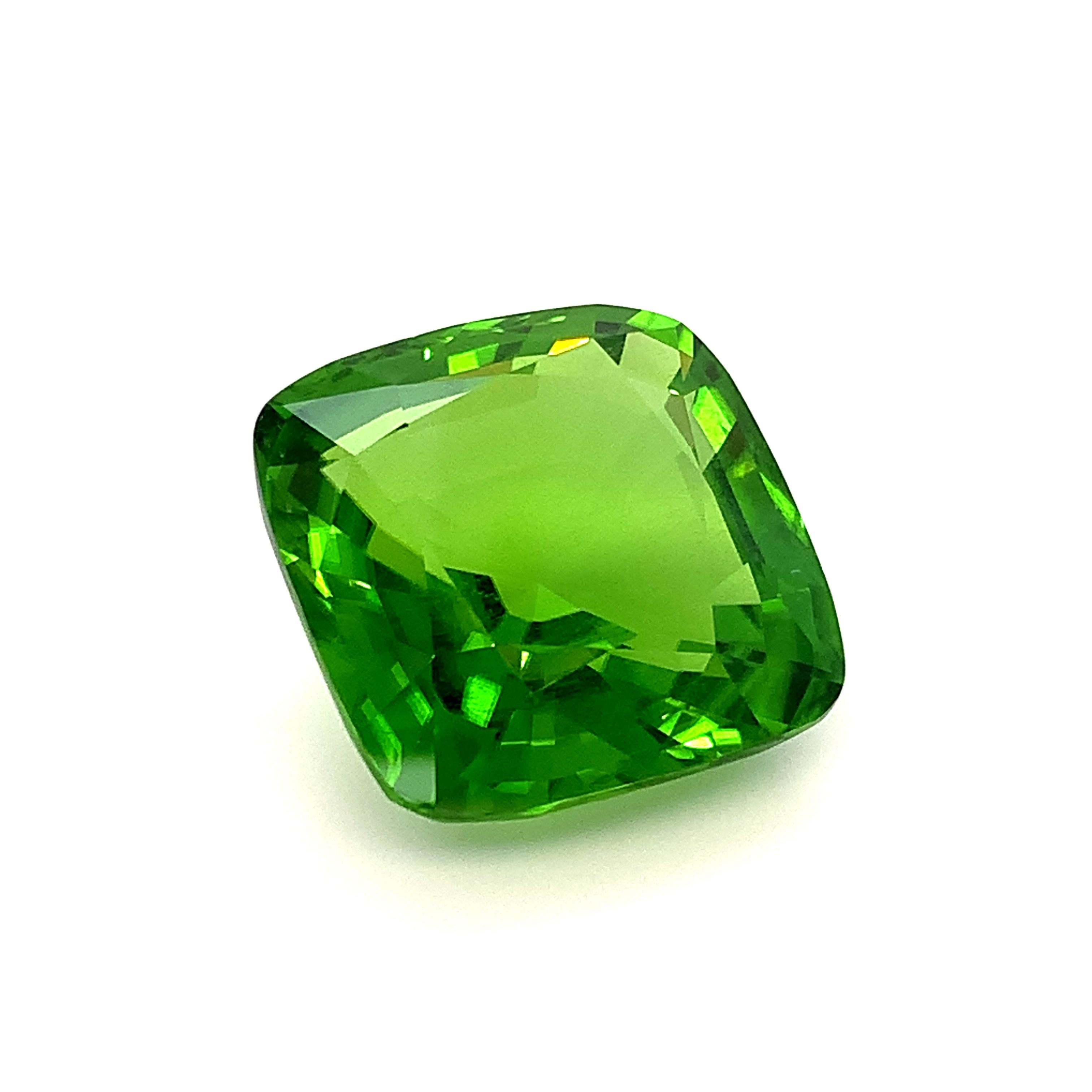 51.72 Carat Peridot Cushion, Loose Gemstone, GIA Certified 1