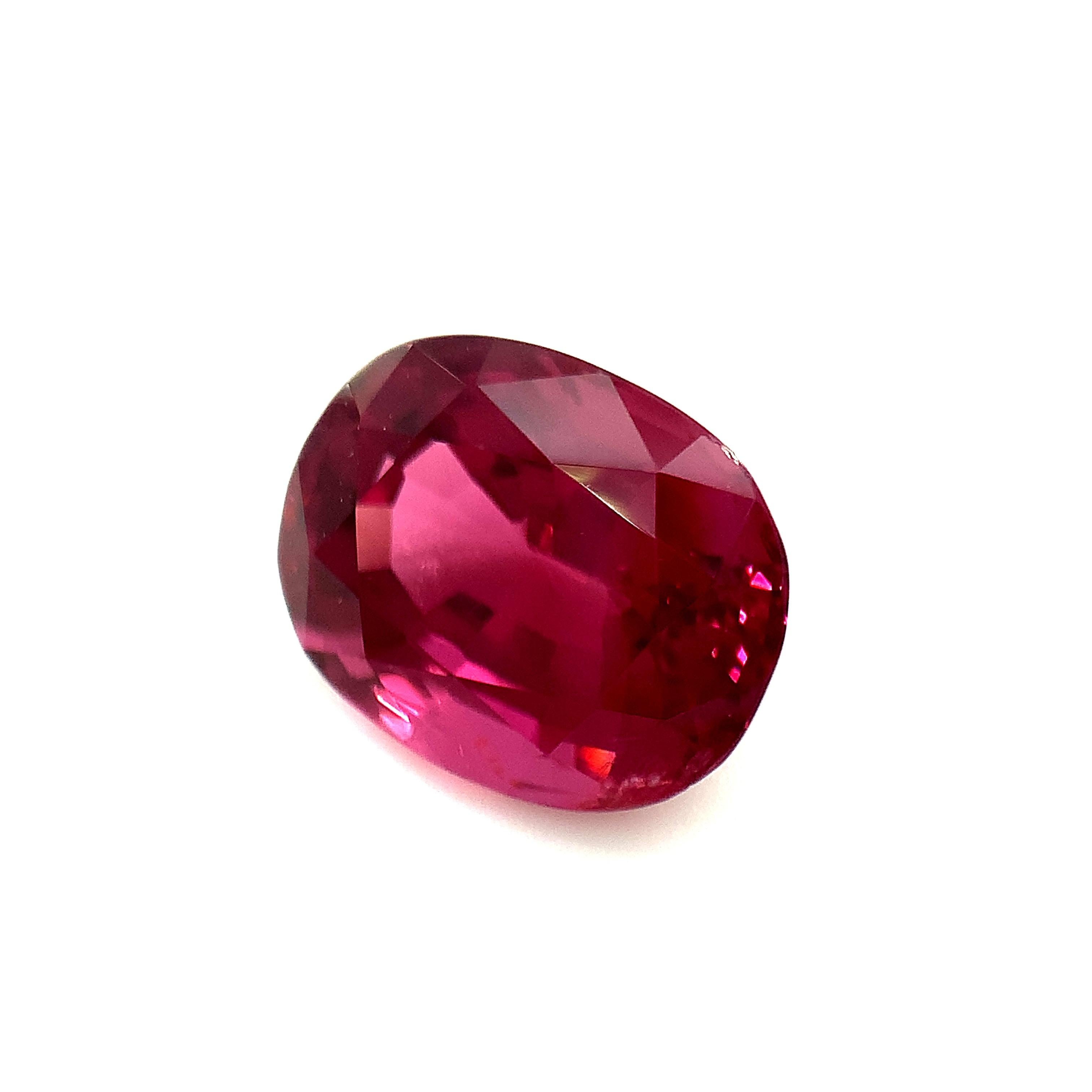 Oval Cut Unheated 5.18 Carat Purple Pink Spinel, Loose Gemstone, GIA Certified