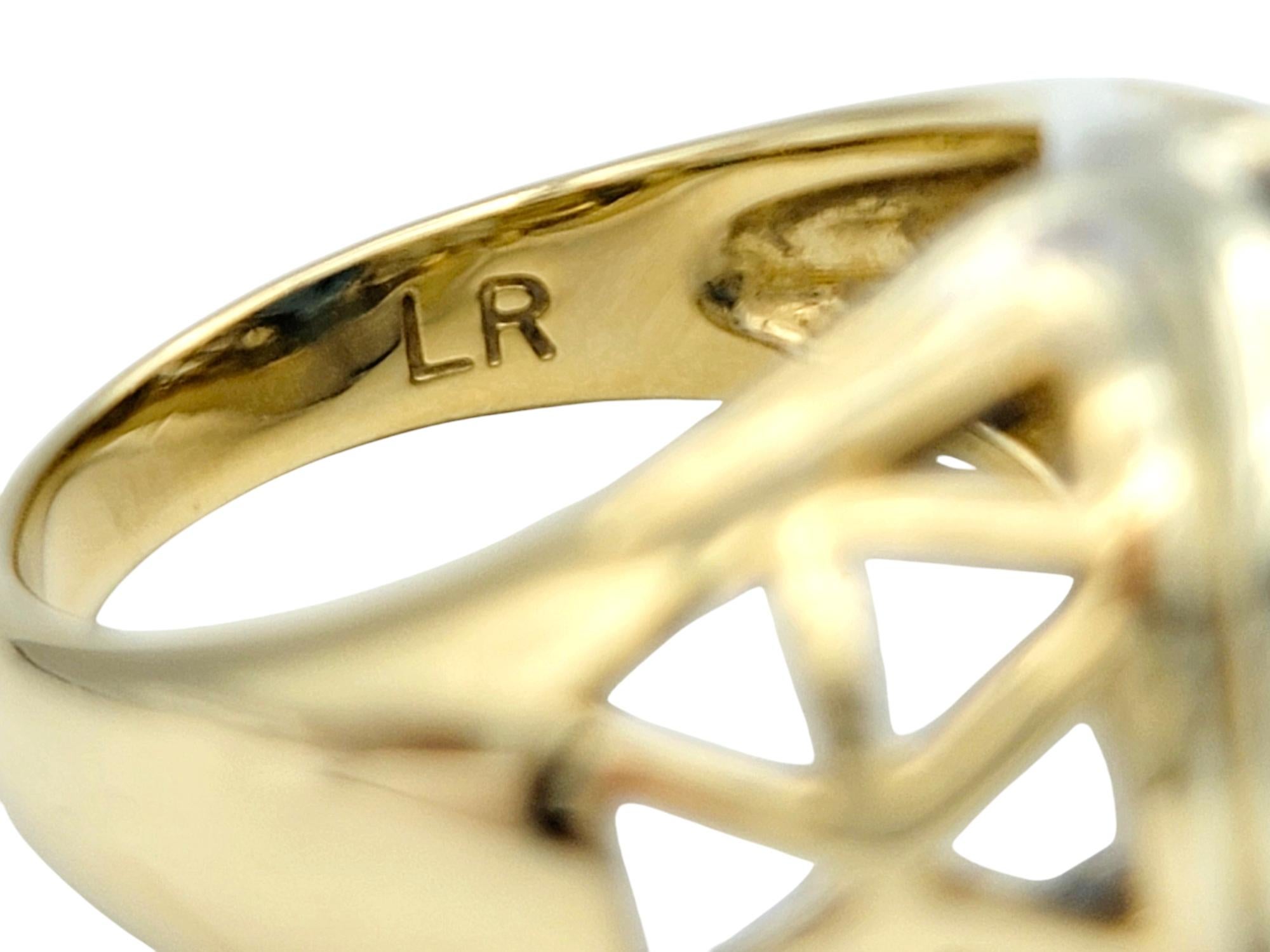 5,19 Karat Ovalschliff Schweizer Blautopas Ausschnitt Ring in zweifarbigem 14 Karat Gold im Angebot 3