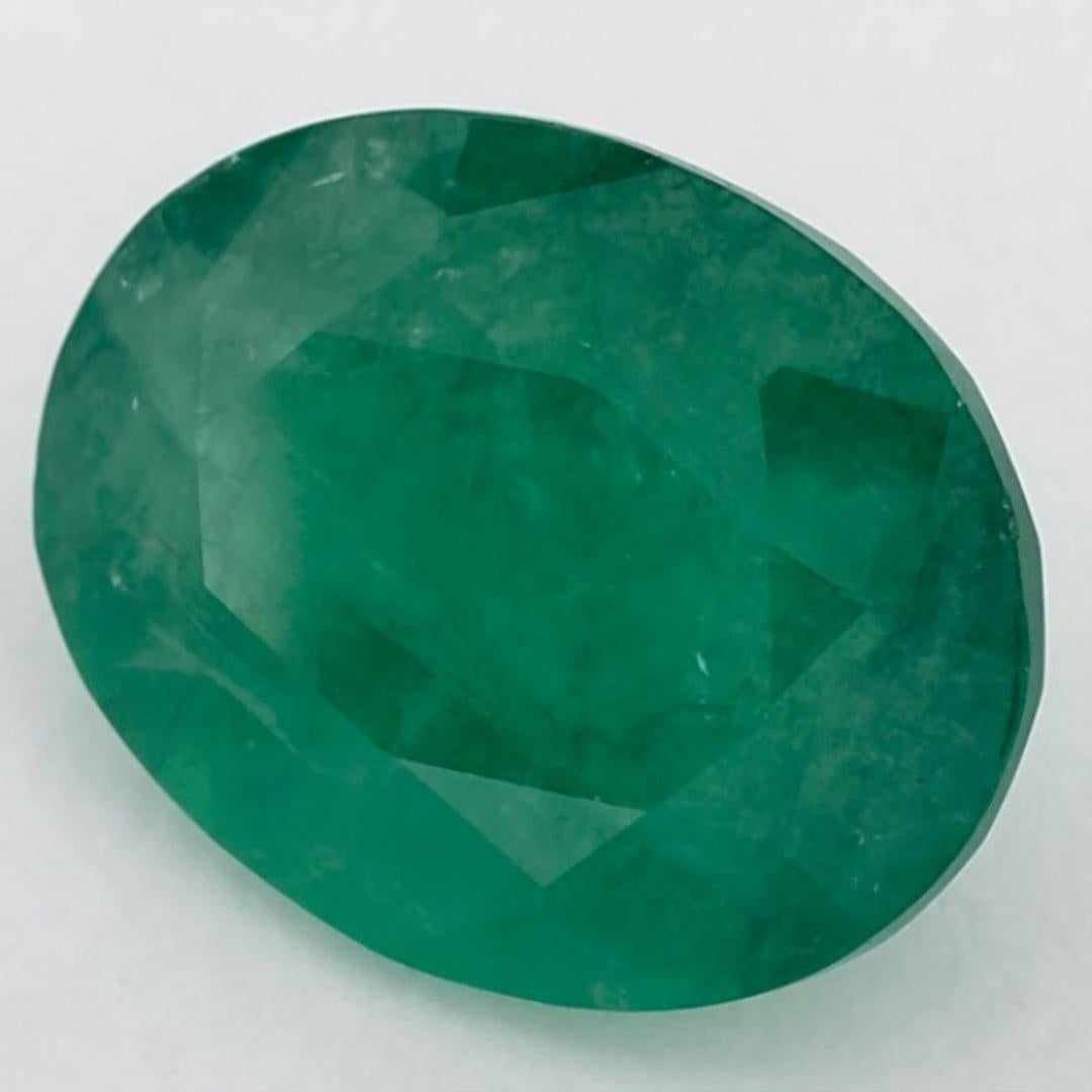 Oval Cut 5.19 Ct Emerald Oval Loose Gemstone For Sale
