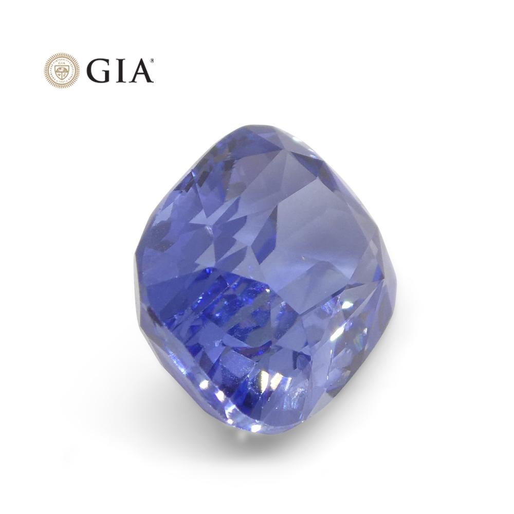 5.19ct Cushion Violetish Blue Sapphire GIA Certified Sri Lanka 5
