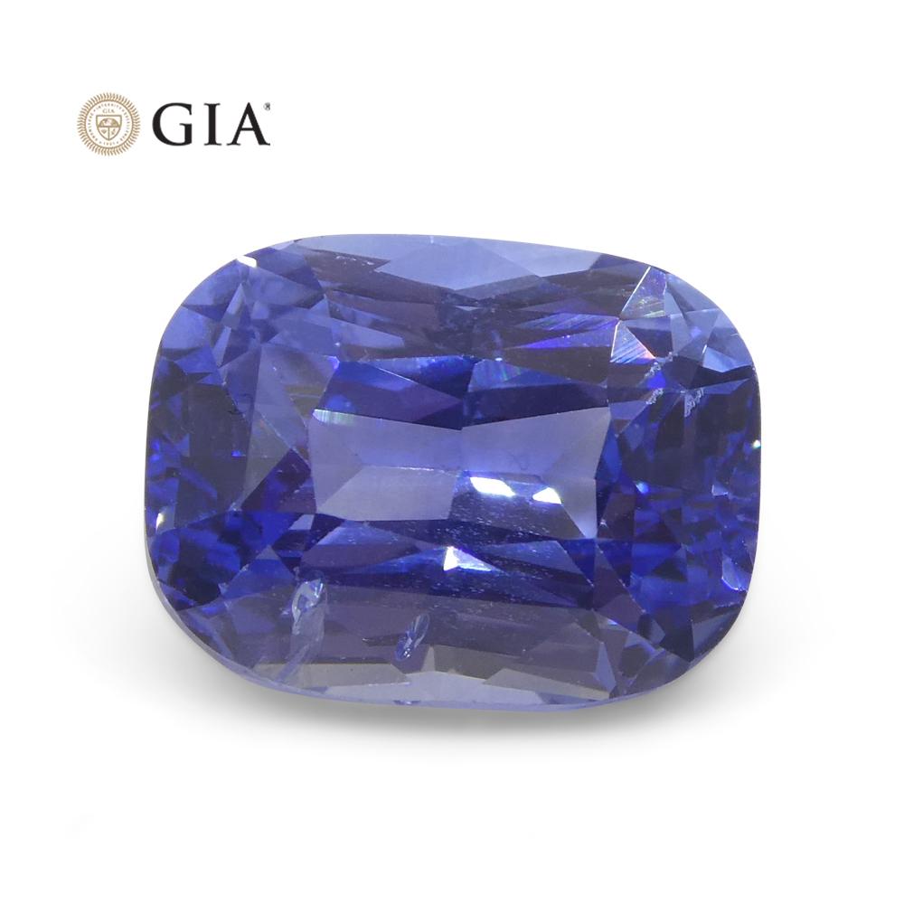 5.19ct Cushion Violetish Blue Sapphire GIA Certified Sri Lanka 6