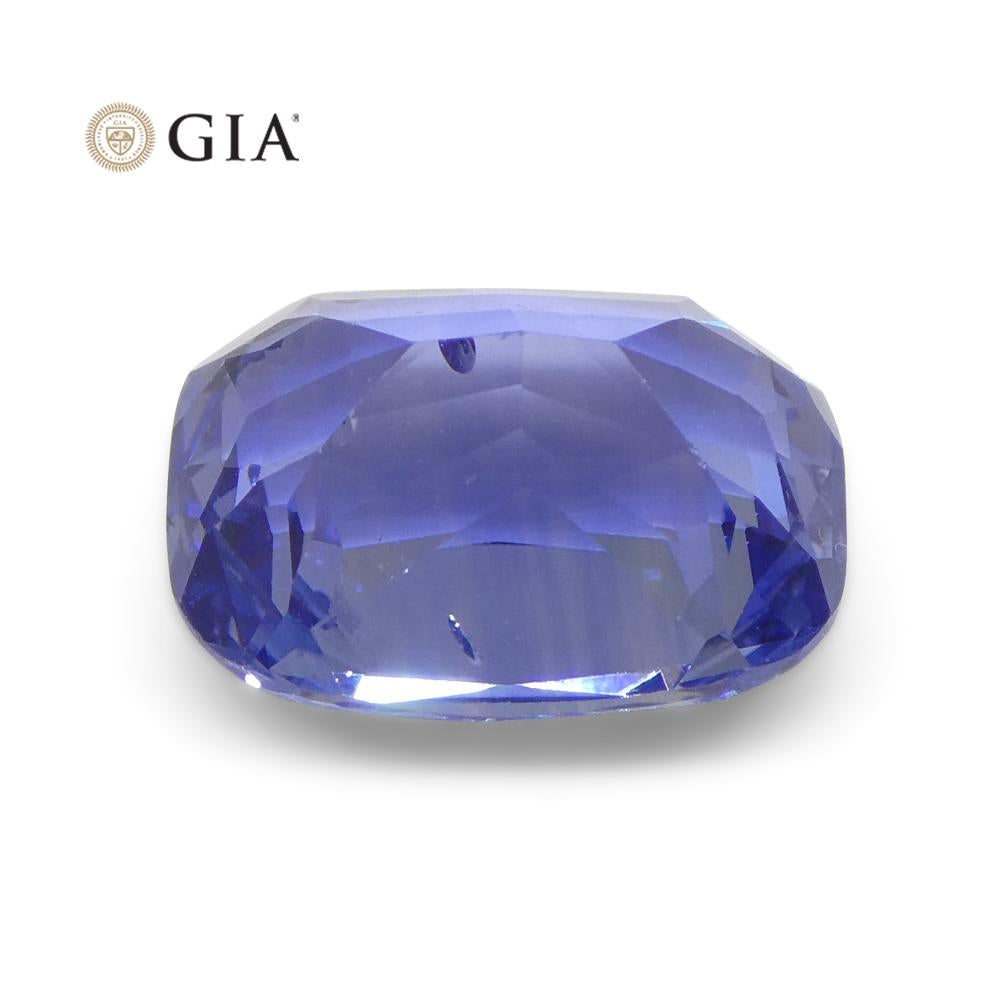 5.19ct Cushion Violetish Blue Sapphire GIA Certified Sri Lanka 7