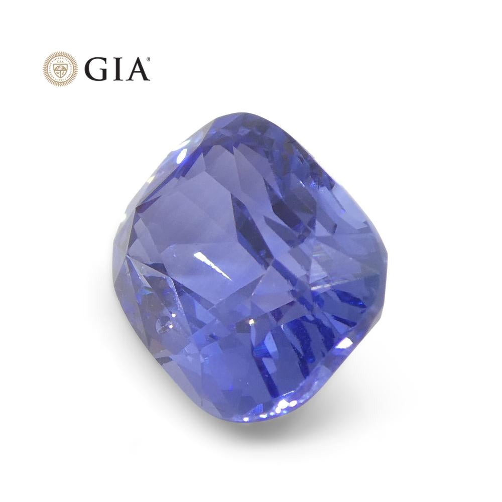 5.19ct Cushion Violetish Blue Sapphire GIA Certified Sri Lanka 3