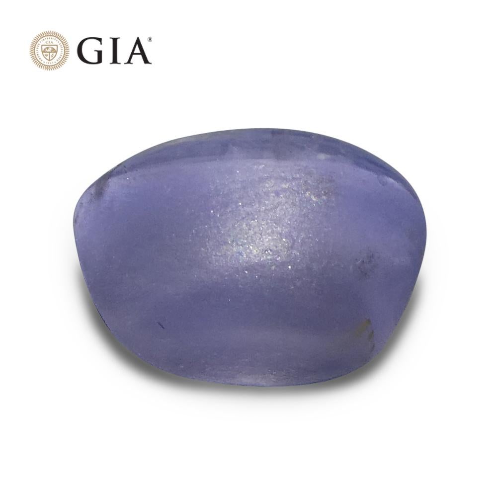 5.1ct Oval Cabochon Blue Star Sapphire GIA Certified For Sale 4