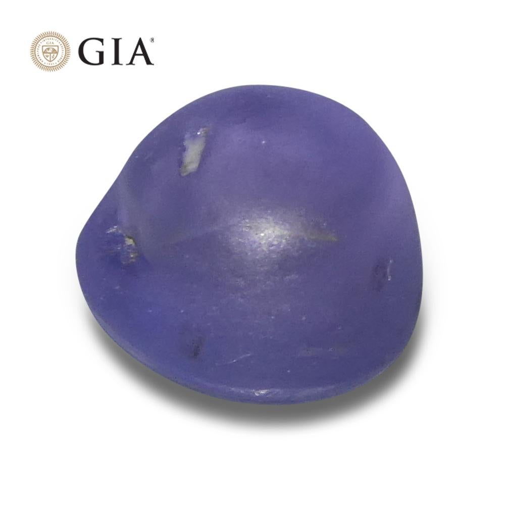5.1ct Oval Cabochon Blue Star Sapphire GIA Certified For Sale 6