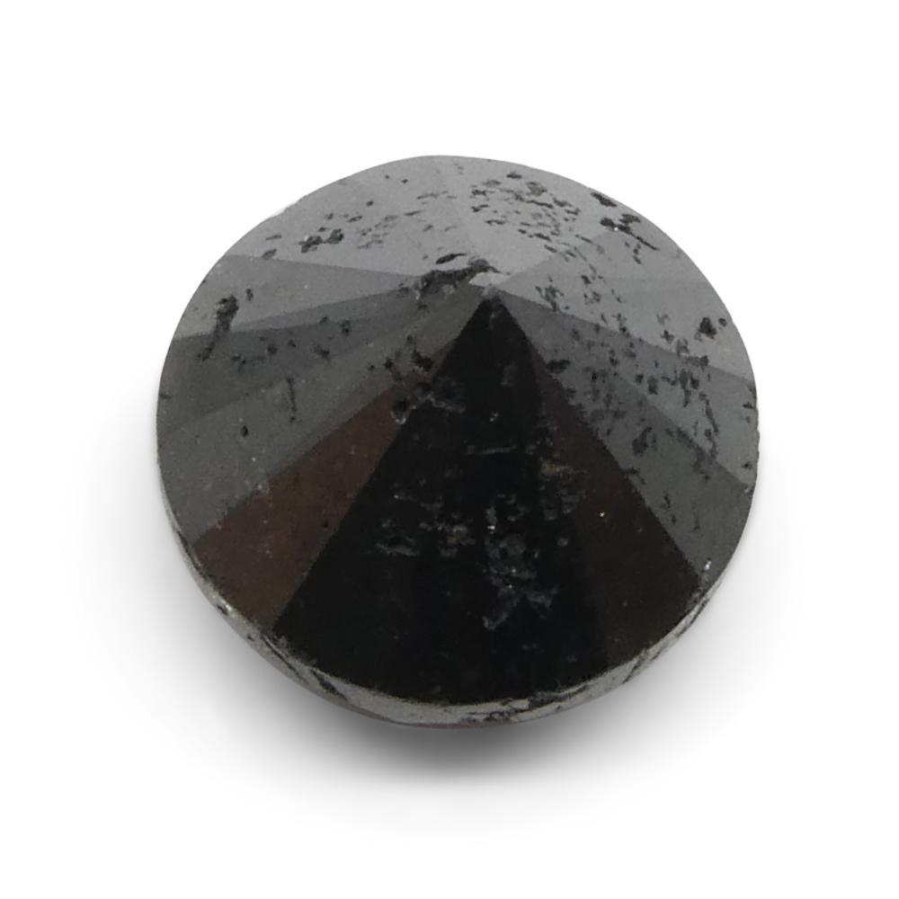5.1ct Round Brilliant Cut Black Diamond  For Sale 7