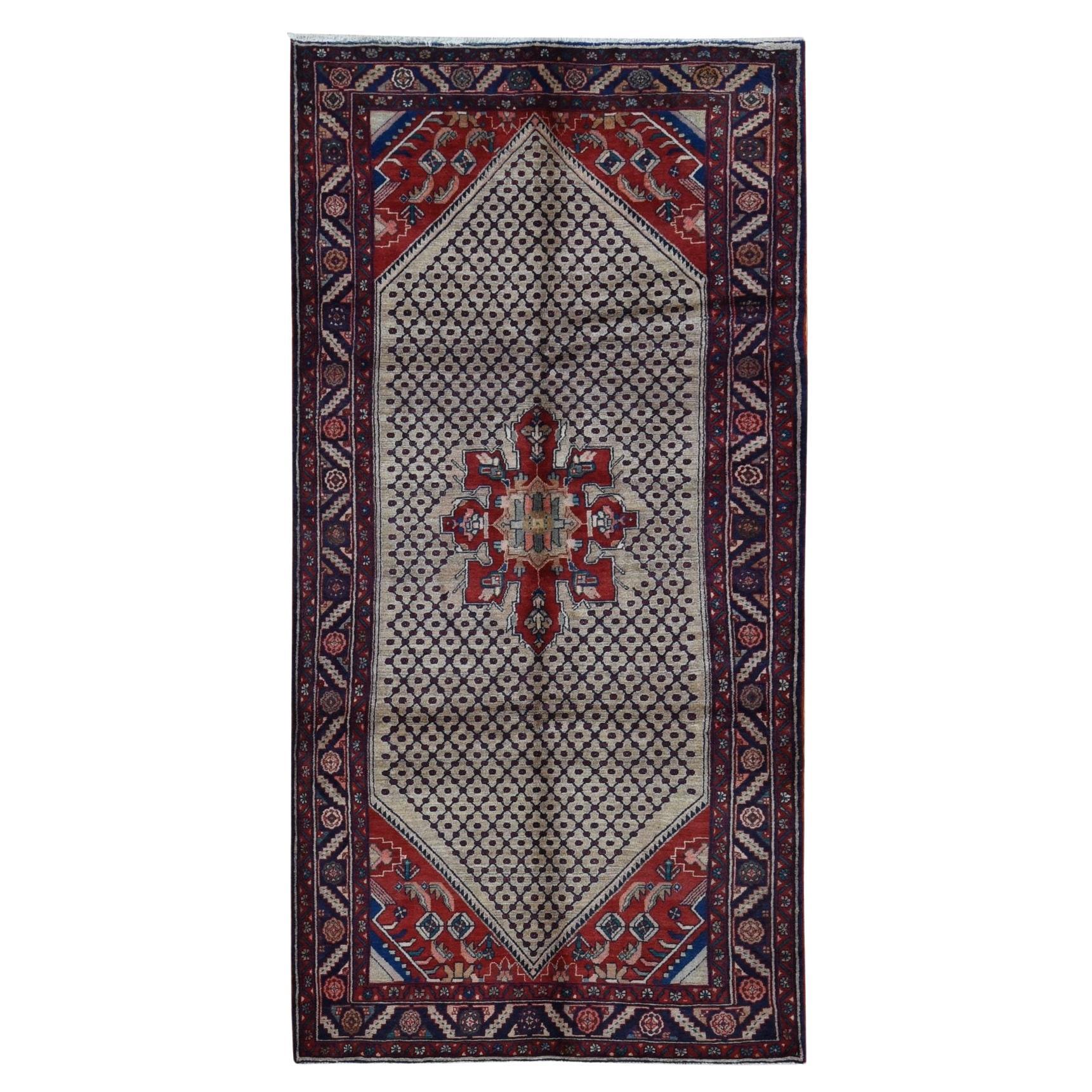 5
1 "x10
2" Brauner Neu-Persischer Hamadan Kamelhaar Reine Wolle Handgeknüpfter Teppich im Angebot