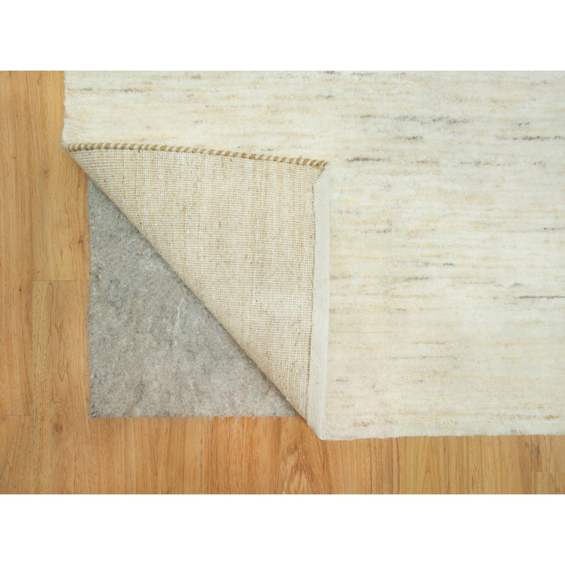 Moderno Tappeto Runner in pura lana annodata a mano 5'1x13'8